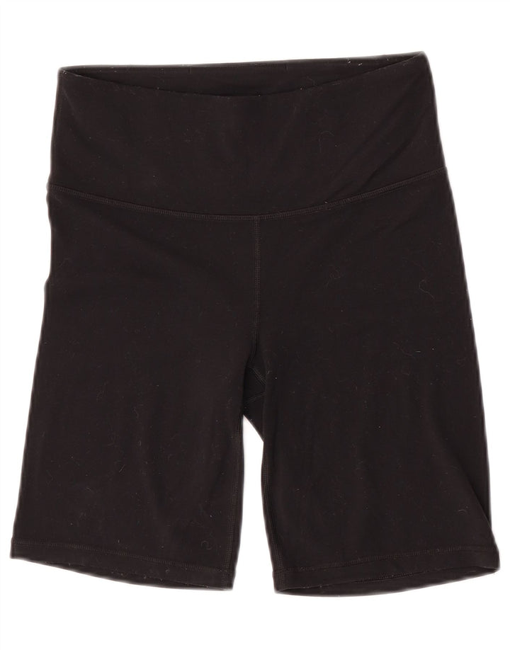 Athleta Damen Sportshorts UK 8 Small Schwarzes Nylon