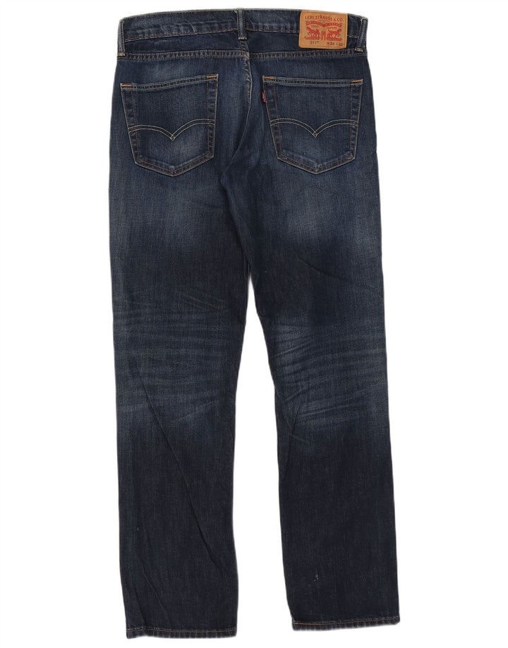 Levi's Damen 511 Slim Jeans W34 L32 Blaue Baumwolle