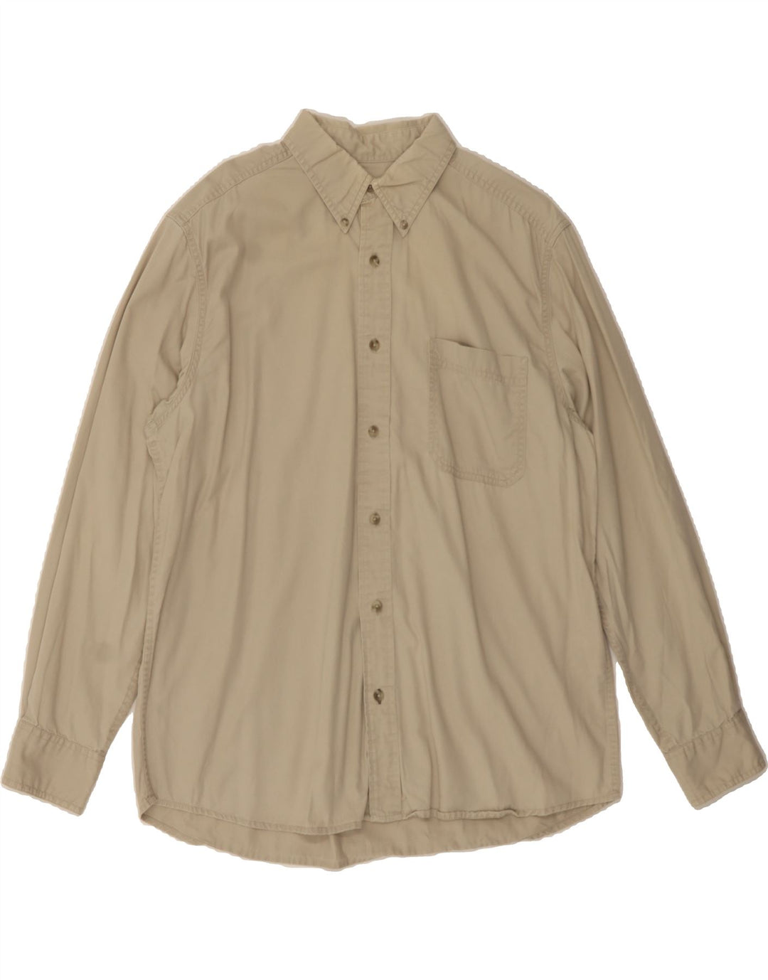 EDDIE BAUER Mens Shirt Large Beige Cotton Vintage Eddie Bauer and Second-Hand Eddie Bauer from Messina Hembry 