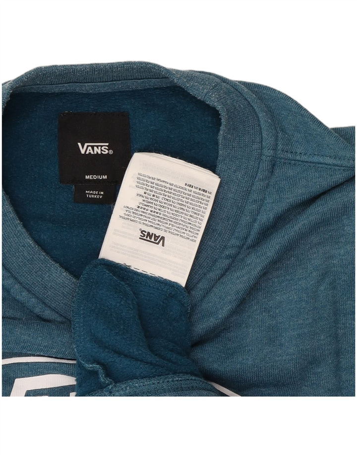 VANS Mens Graphic Sweatshirt Jumper Medium Blue Cotton