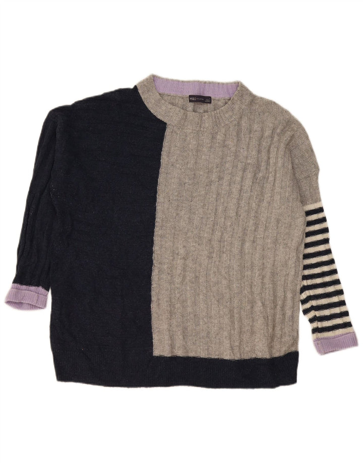 Marks & Spencer Damen-Pullover mit U-Boot-Ausschnitt, Gr. 16, Grau