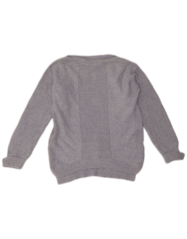 Marks & Spencer Damen-Pullover, übergroß, U-Boot-Ausschnitt, Gr. 10, Größe S, Blau