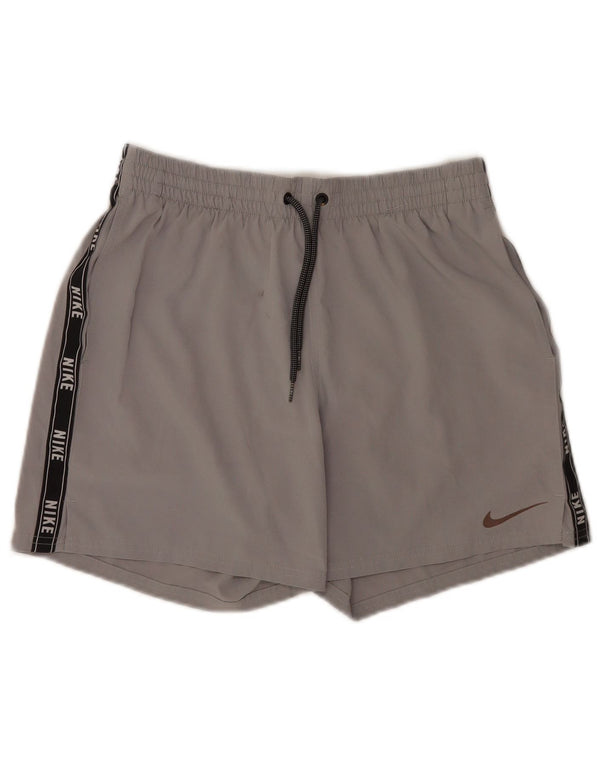 Nike Herren-Sportshorts mit Grafik, mittelgraues Farbblock-Polyester