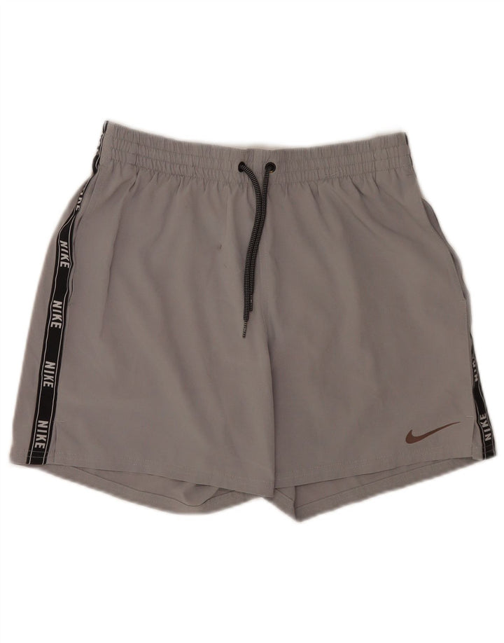 Nike Herren-Sportshorts mit Grafik, mittelgraues Farbblock-Polyester