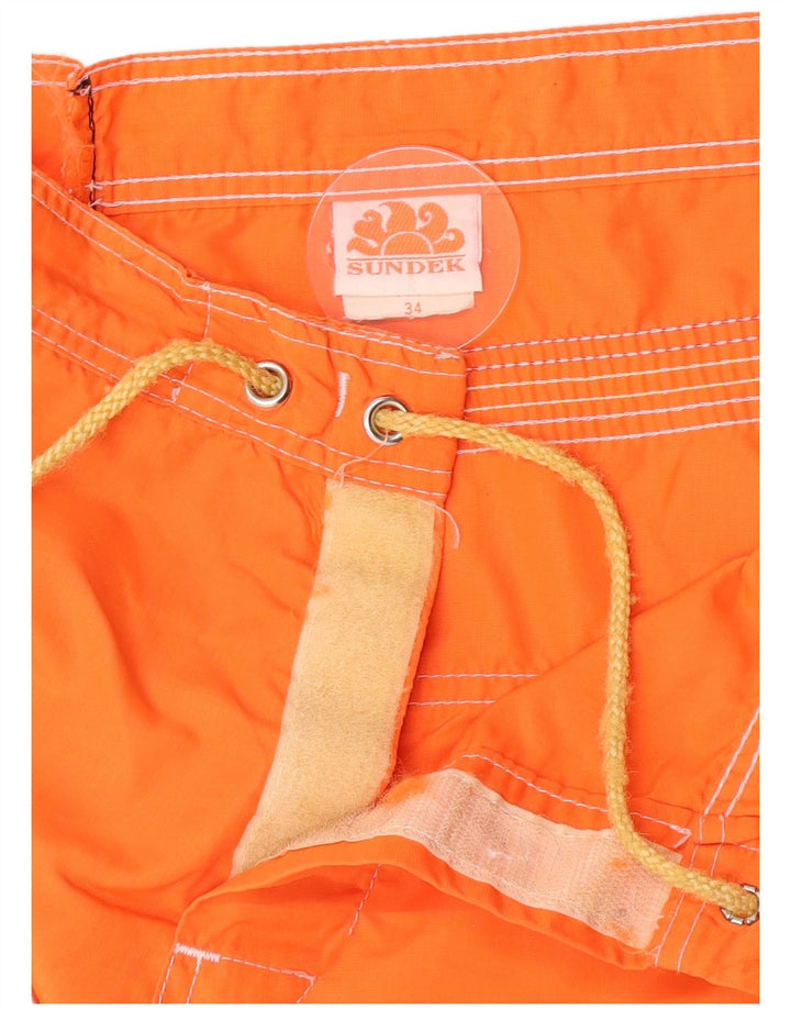 Sundek Herren-Badeshorts, groß, orangefarbenes Nylon