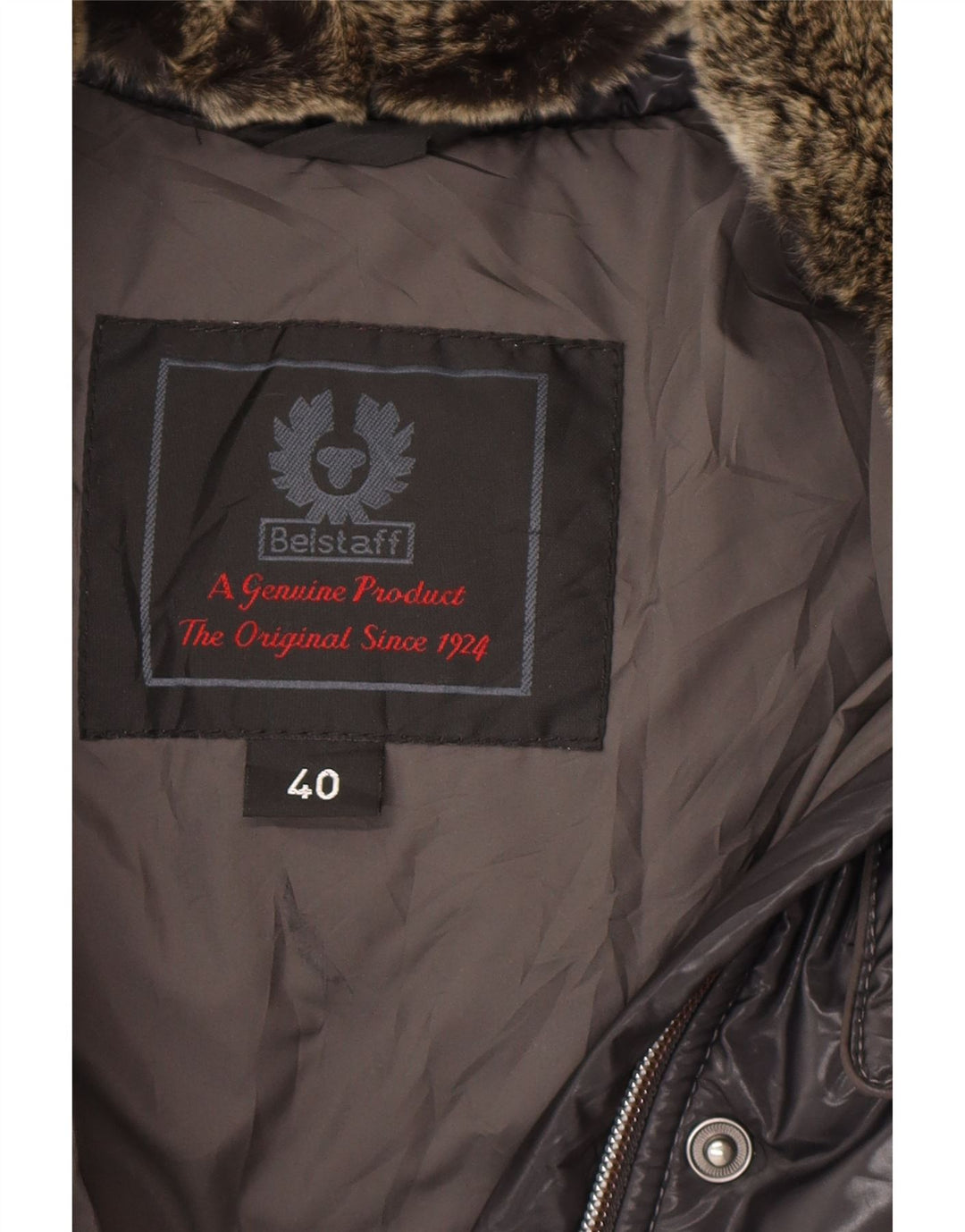 BELSTAFF Wattierte Damenjacke EU 40 Small Graues Nylon