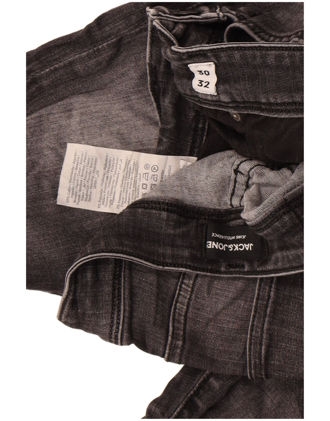 Jack & Jones Herren GLENN Slim Jeans W30 L32 Graue Baumwolle