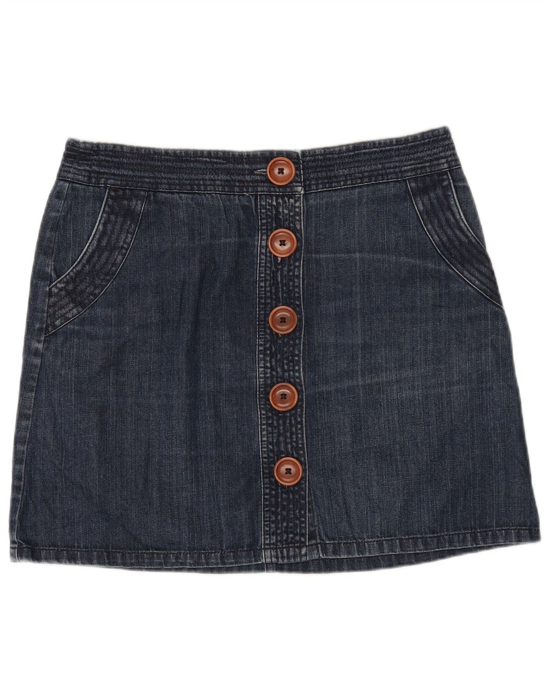 BODEN Damen Jeansrock UK 14 Large W32 Marineblaue Baumwolle