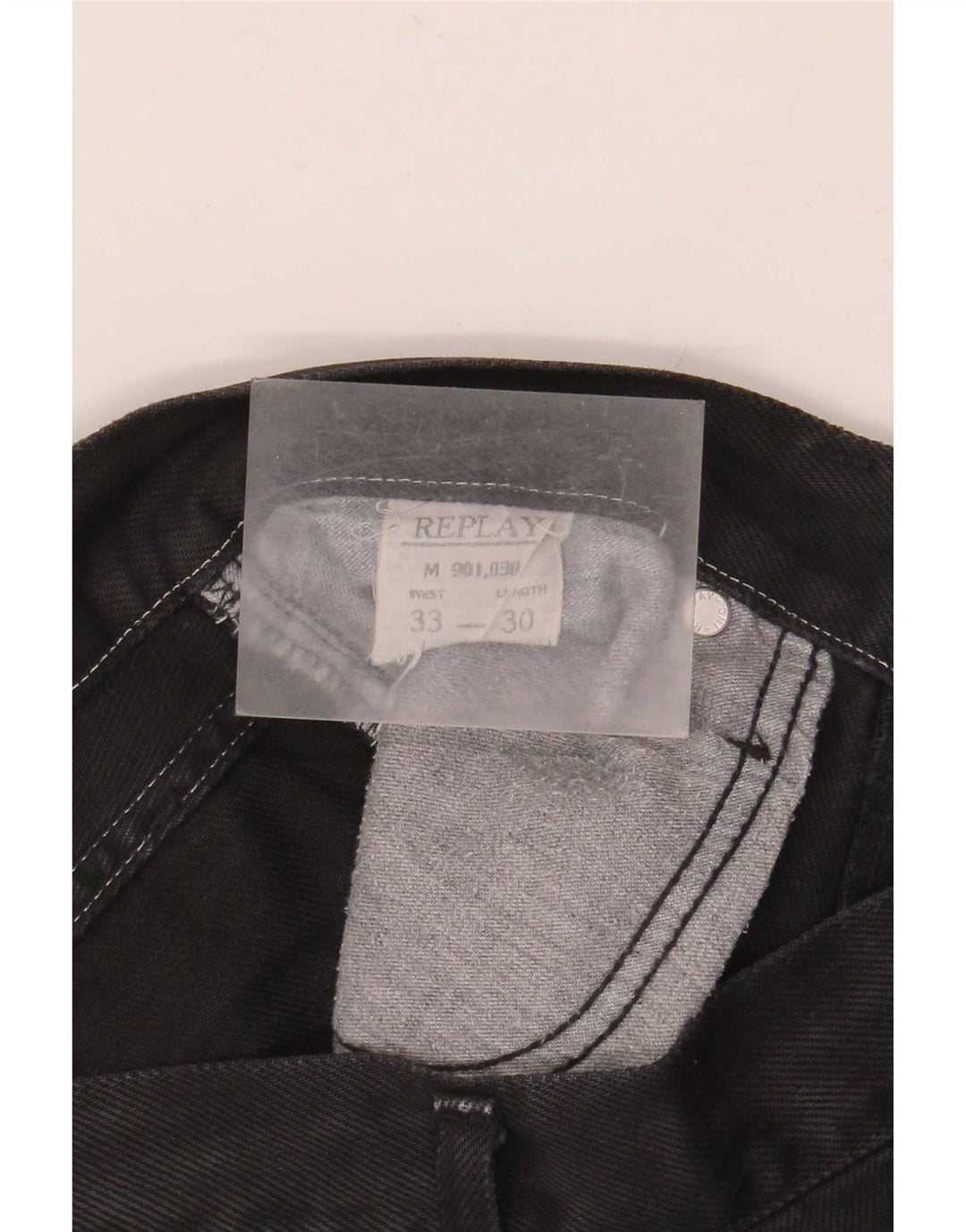 Replay Herren Straight Jeans W33 L30 Schwarz