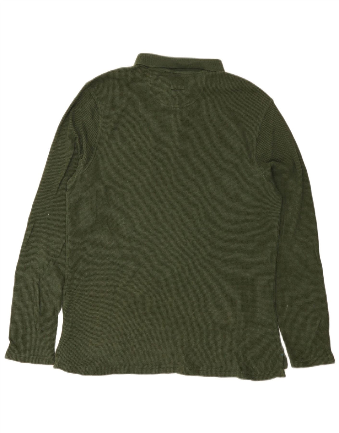 White Stuff Herren-Langarm-Poloshirt aus mittlerer Khaki-Baumwolle
