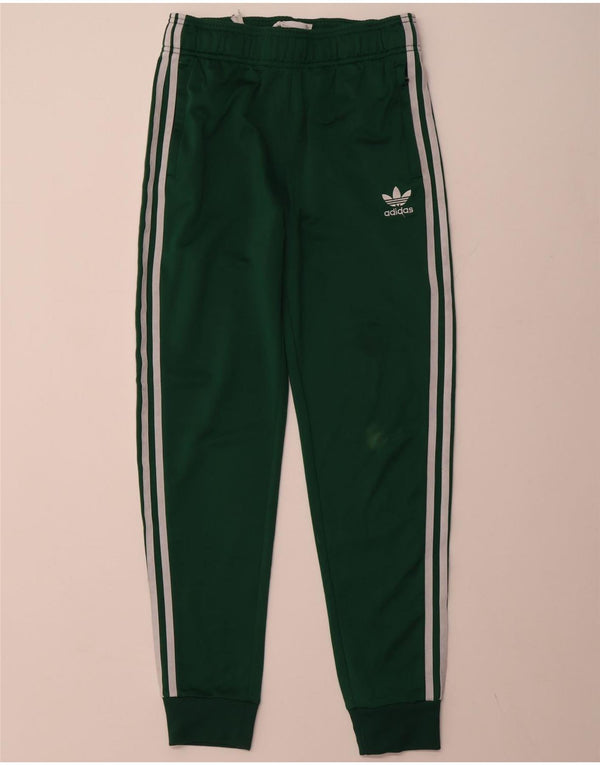 ADIDAS Jungen-Trainingshose, Jogginghose, 13–14 Jahre, grünes Polyester