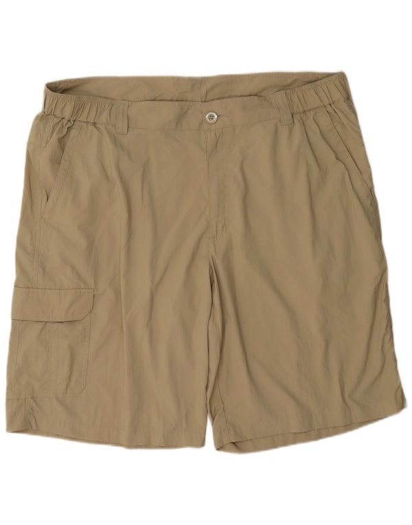 Columbia Mens Omni-Shade Cargo Shorts W40 XL Beige Nylon