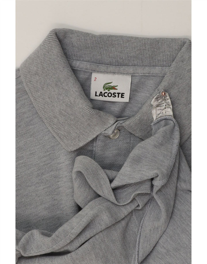 LACOSTE Herren-Poloshirt, Größe 2 XS, grau gefleckte Baumwolle