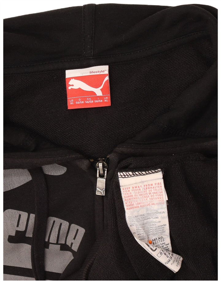 PUMA Herren Graphic Zip Hoodie Pullover XL Schwarz Baumwolle