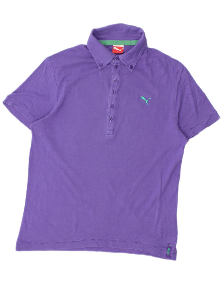 Puma Herren-Poloshirt aus mittelvioletter Baumwolle