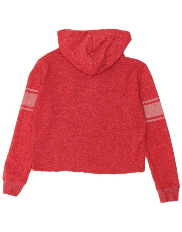 Superdry Damen Osaka Graphic Übergroßer Kapuzenpullover UK 10 Small Rot