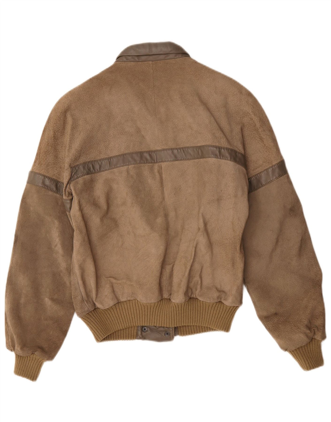 Vintage Damen Wildleder Bomberjacke IT 42 Mittelbraun