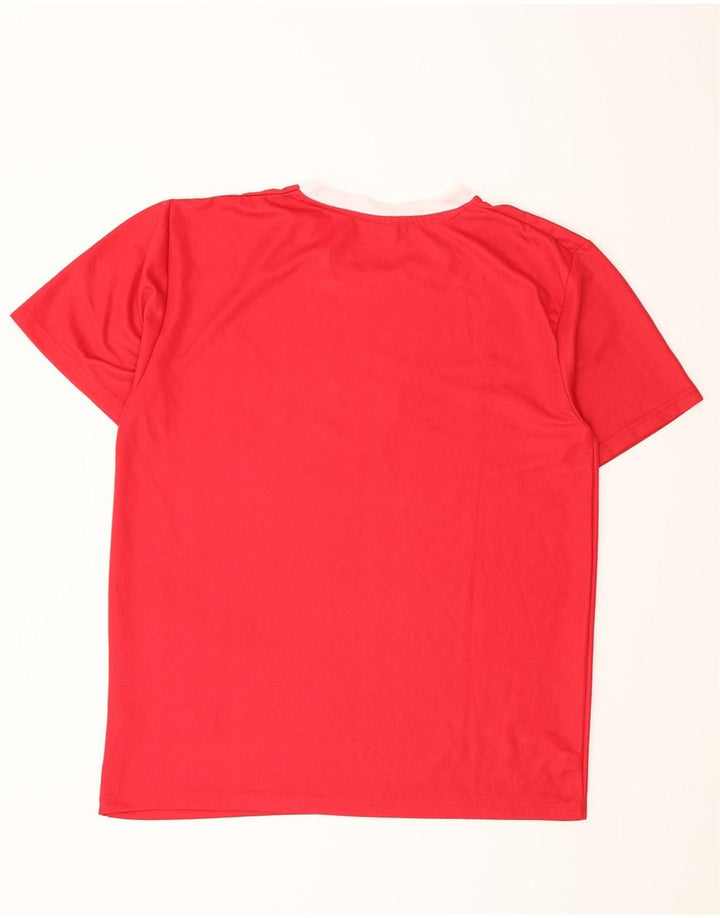 Umbro Damen Grafik-T-Shirt Top UK 16 Large Rot Polyester