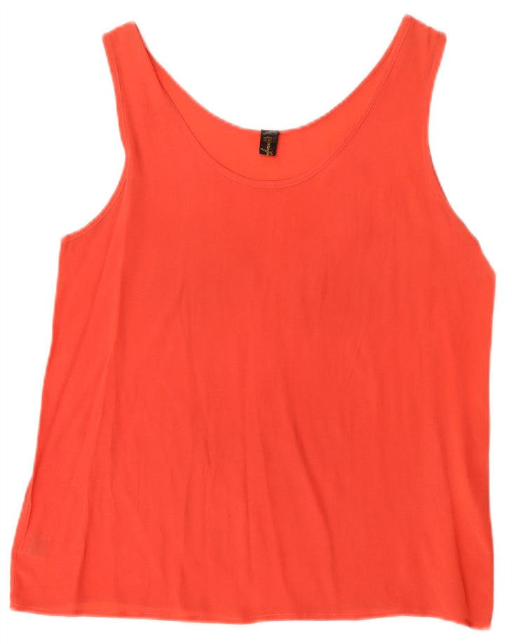Vintage Damen Ärmelloses Blusentop IT 40 Small Rot