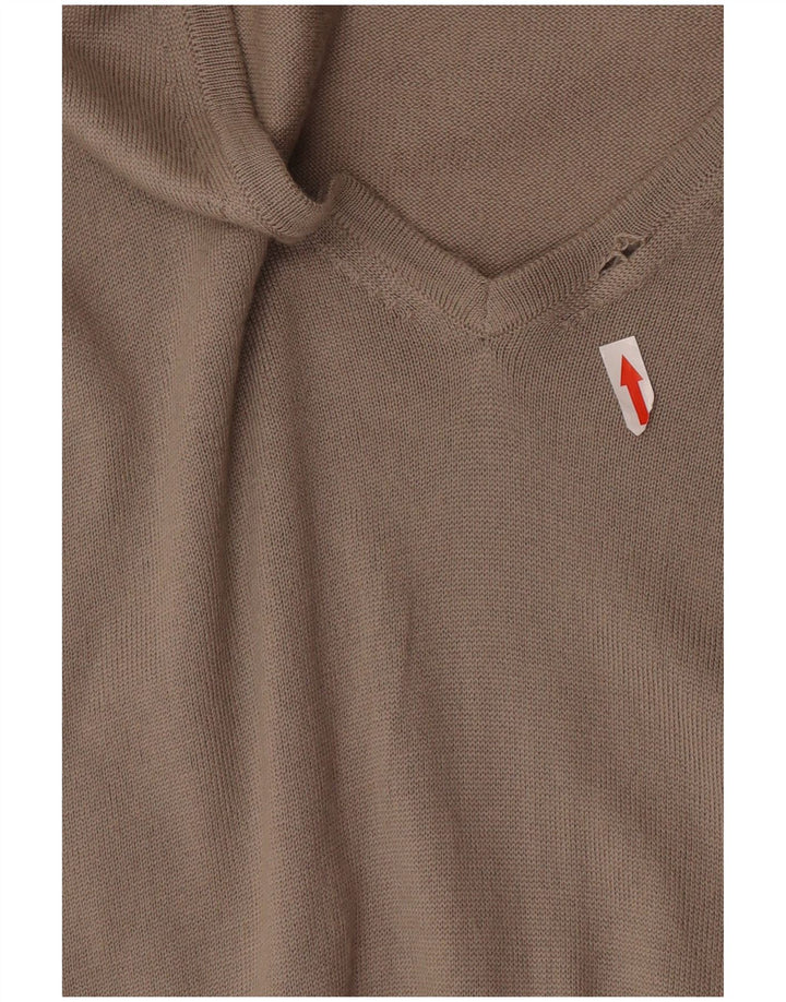 Marks & Spencer Herren Autograph Pullover mit V-Ausschnitt XL Beige Wolle