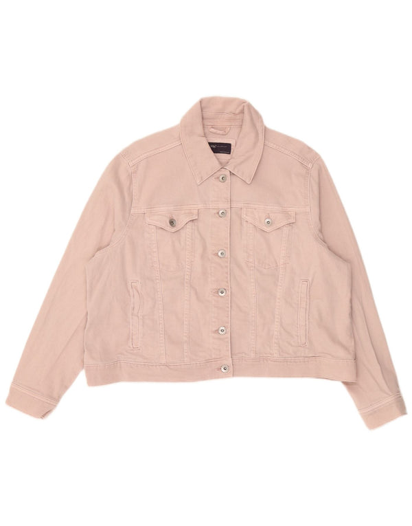 Marks & Spencer Damen Jeansjacke UK 24 4XL Rosa Baumwolle