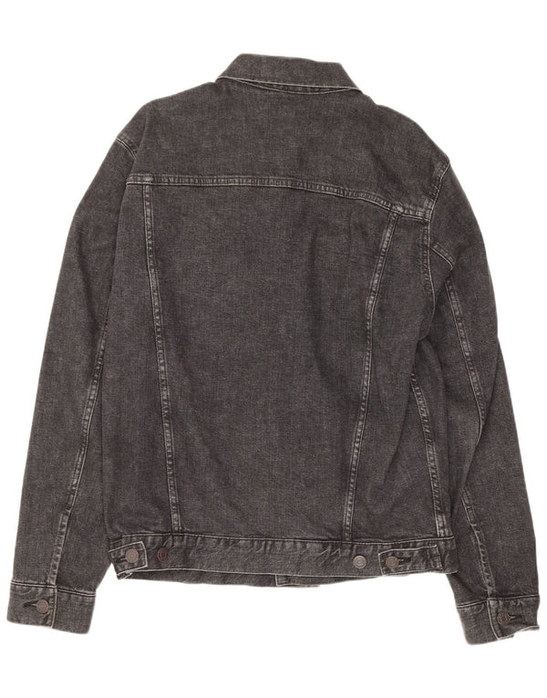 Gap Herren Jeansjacke UK 34 XS Graue Baumwolle