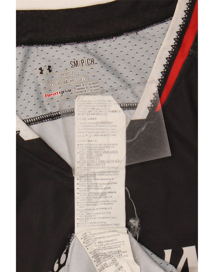UNDER ARMOUR Mens Cincinnati Graphic Vest Top Small Black Polyester