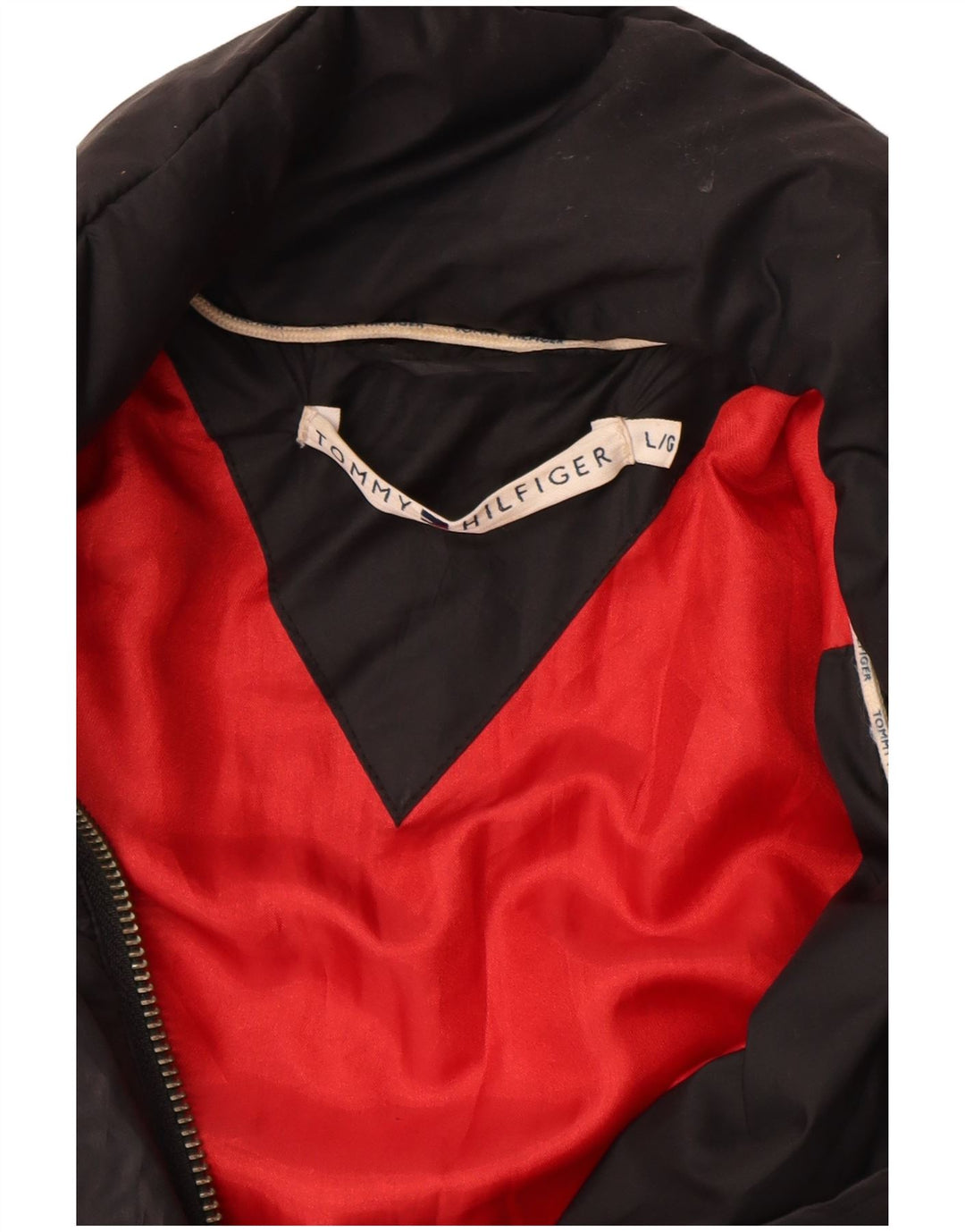 Tommy Hilfiger Damen Wattierte Jacke UK 16 Large Schwarz Polyester