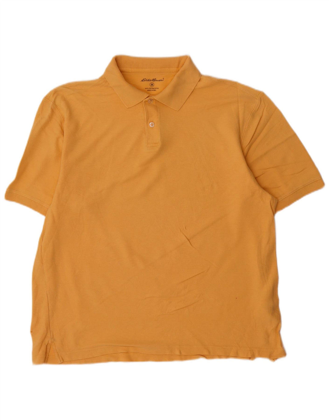 Eddie Bauer Herren-Poloshirt aus mittelgelber Baumwolle