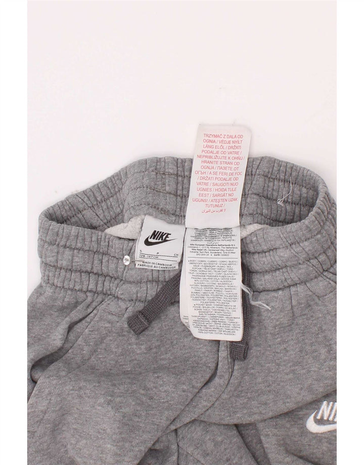 Nike Jungen-Trainingshose, Jogginghose, 8–9 Jahre, Größe S, Grau, Baumwolle