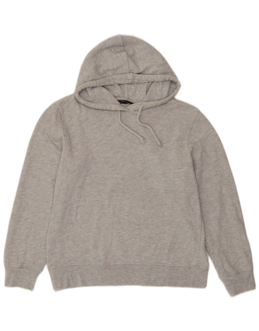 Marks & Spencer Damen Kapuzenpullover UK 12 Mittelgrau gefleckte Baumwolle