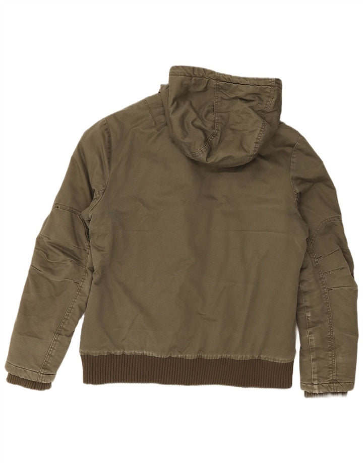 Mustang Herren-Utility-Jacke mit Kapuze, UK 38, mittlere Khaki-Baumwolle