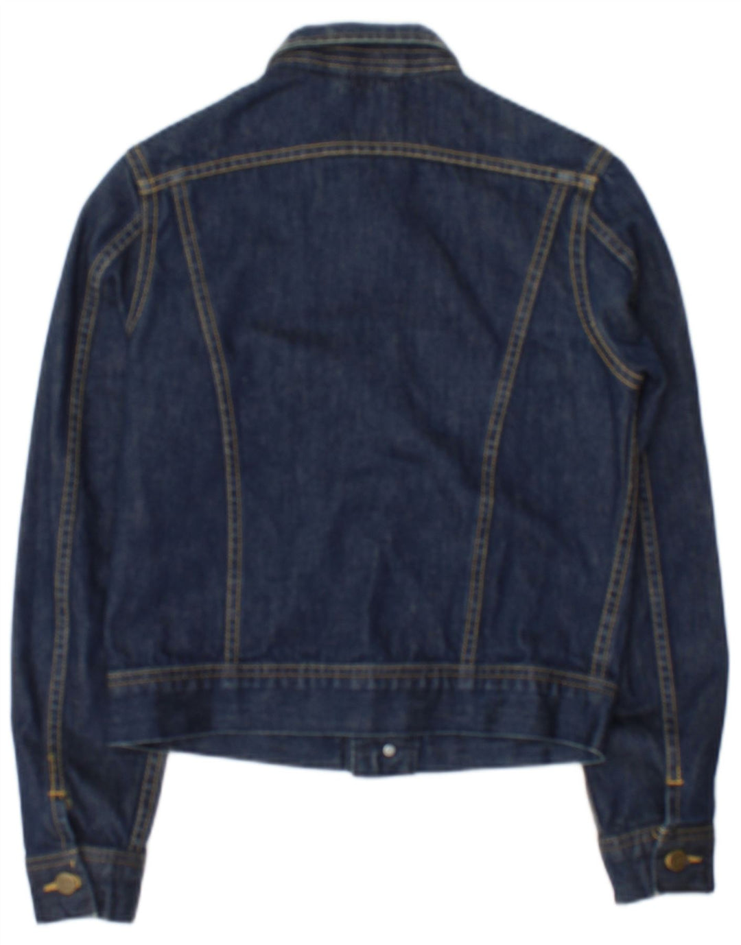 Lee Damen Jeansjacke UK 10 Small Marineblaue Baumwolle