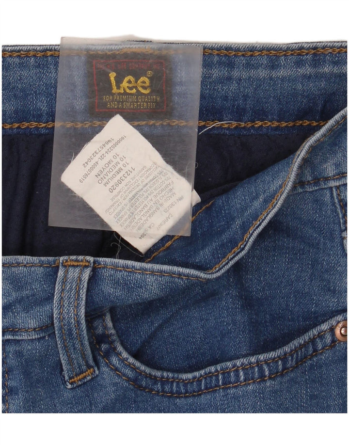 LEE Damen Jeansrock US 10 Large W32 Blaue Baumwolle