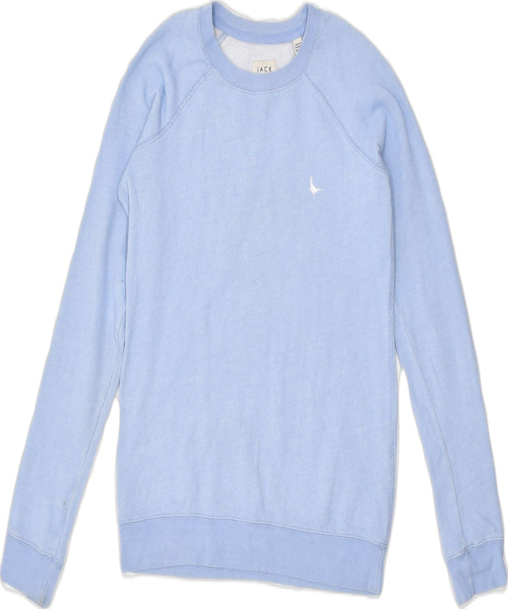 JACK WILLS Womens Oversized Sweatshirt Jumper UK 6 XS Purple Cotton | Vintage | Thrift | Second-Hand | Used Clothing | Messina Hembry 