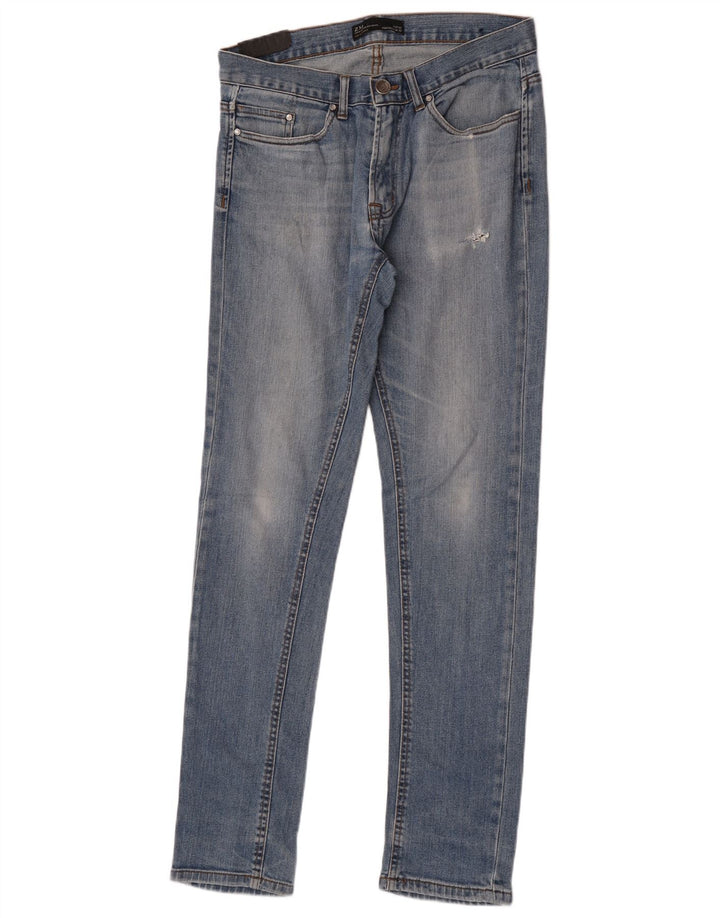 Zara Herren Slim Jeans EU 42 Large W32 L34 Blau