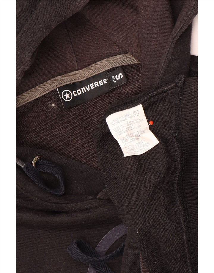 Converse Herren-Kapuzenpullover mit Grafik, Größe S, schwarze Baumwolle