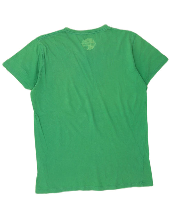 Element Herren Grafik-T-Shirt-Oberteil aus mittelgrüner Baumwolle