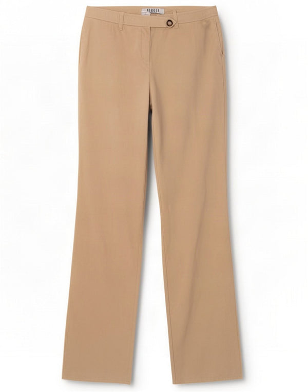 Marella Damen gerade Freizeithose UK 10 Small W27 L34 Beige Baumwolle
