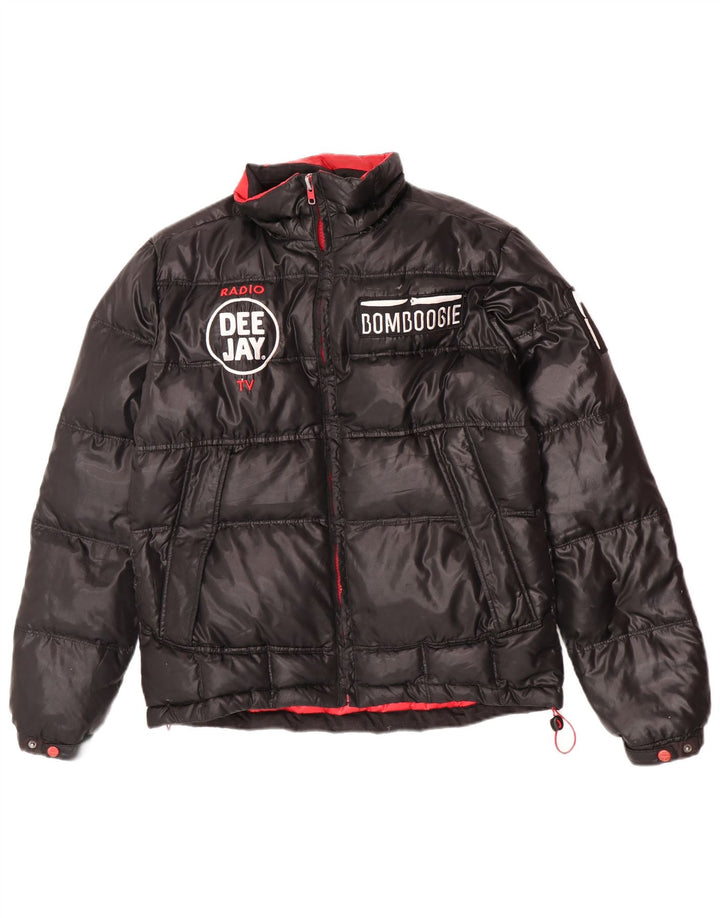 Bomboogie Herren Graphic Graphic Wattierte Jacke UK 42 XL Schwarz Polyester