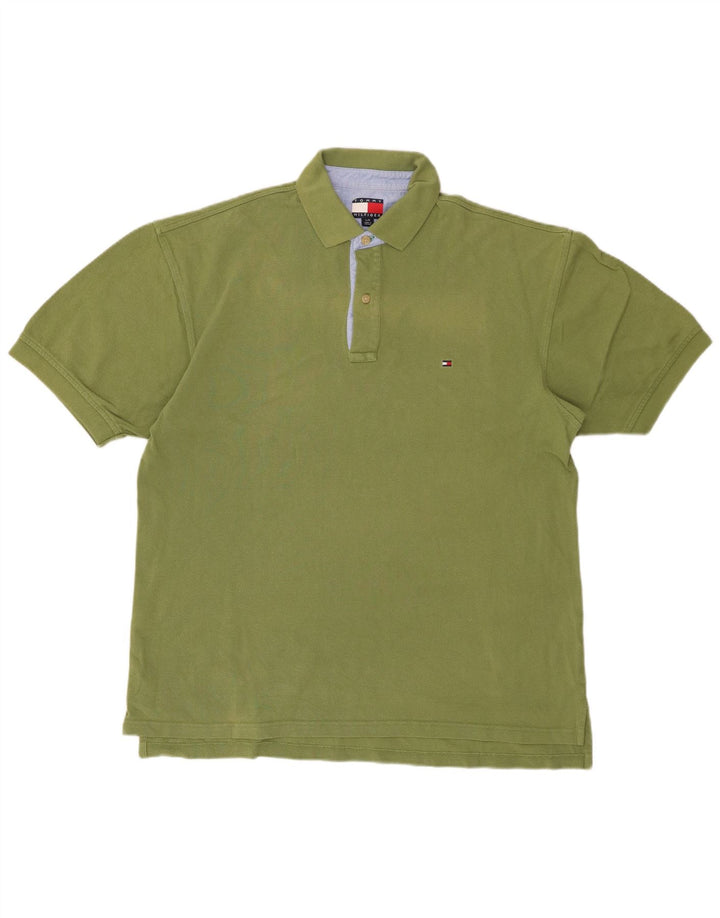 TOMMY HILFIGER Herren Poloshirt Große grüne Baumwolle
