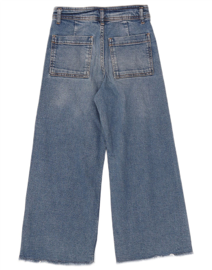 ZARA Mädchen-Jeans mit weitem Bein, 9–10 Jahre, W24, L22, Blau