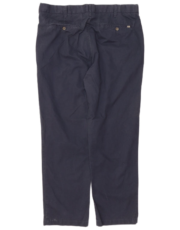 Marks & Spencer Herren-Chinohose mit normaler Passform, W38 L31, marineblaue Baumwolle