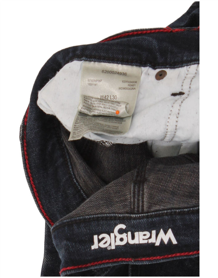 WRANGLER Herren Straight Jeans W42 L30 Marineblau Baumwolle