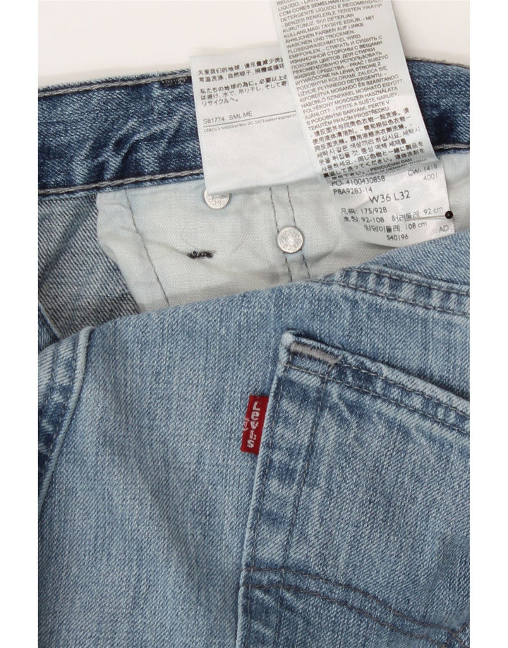 Levi's Herren Straight Jeans W36 L32 Blaue Baumwolle