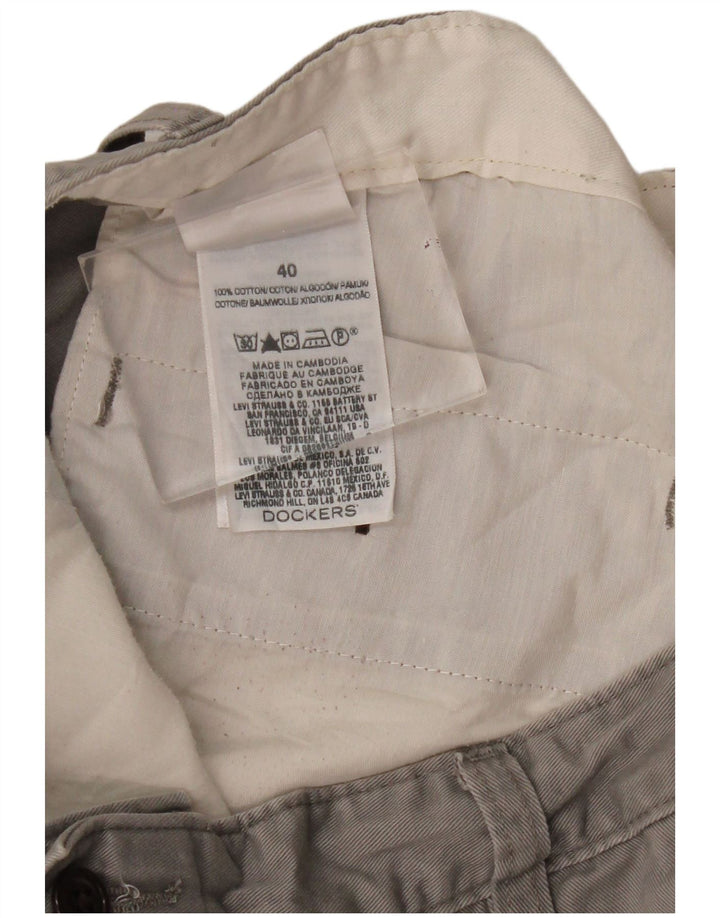 DOCKERS Herren Cargoshorts W40 XL Graue Baumwolle