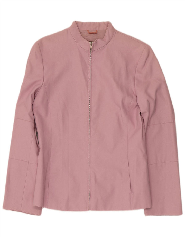Marella Damen-Blazer mit durchgehendem Reißverschluss, Gr. 10, Größe S, Rosa, Baumwolle