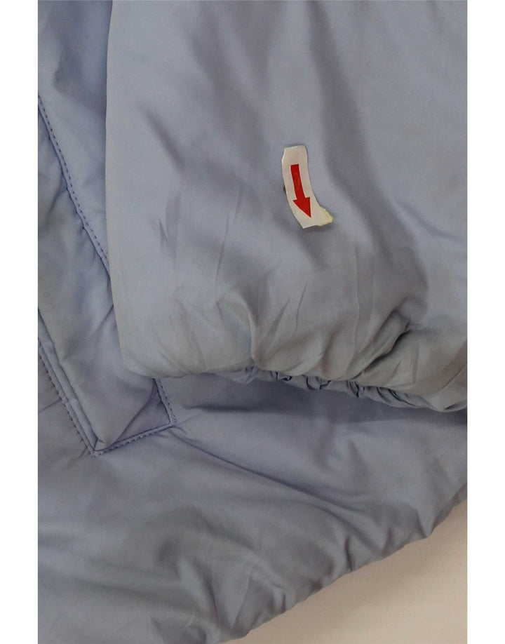 Marks & Spencer Wattierte Damenjacke mit Kapuze, UK 14, Größe L, Blau, Polyester