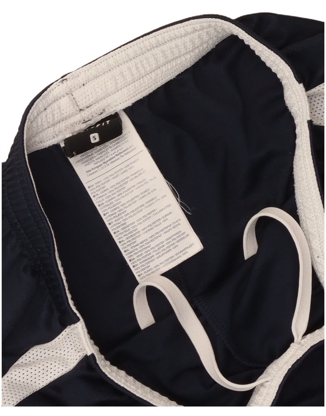 Nike Herren Dri Fit Sportshorts, Größe S, Marineblau, Farbblock-Polyester
