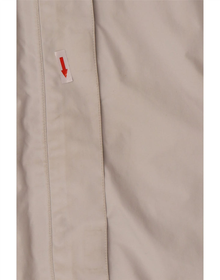 Helly Hansen Damen-Regenjacke mit Kapuze, UK 14, Mittel, gebrochenes Weiß, Farbblock